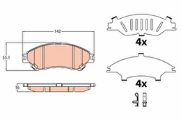 TRW GDB3633 Brake pad set