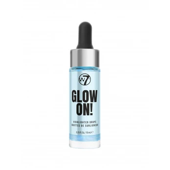 W7 Cosmetics Glow On Highlighter Drops Švytėjimo suteikianti priemonė, Clear Cut