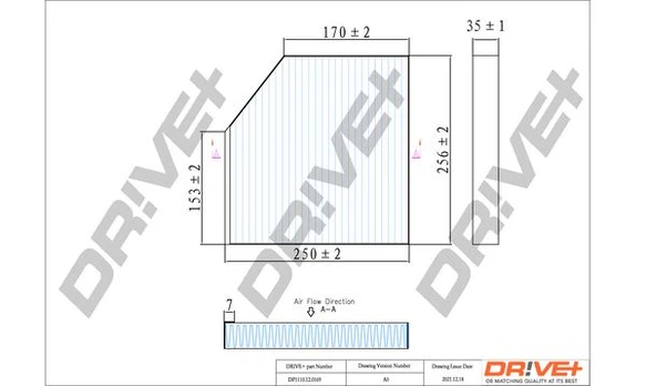 Filtras, salono oras Dr!ve+ DP1110.12.0169