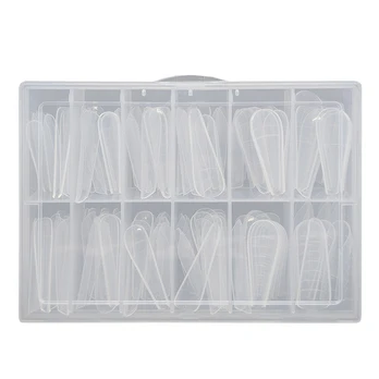 Plastikinės viršutinės formos nagams Osom Plastic Nail Tips OSOMN20013, rounded stiletto
