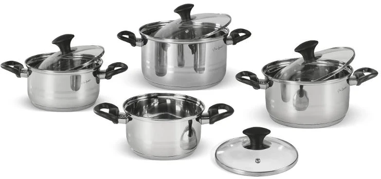Lamart LT1327 8-Piece LEGER Stainless Steel Cookware Set