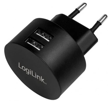 Adapteris Logilink PA0218, 2 x USB, juoda, 10 W