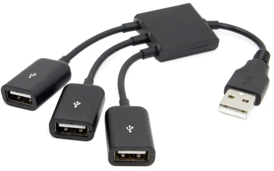 Usb 2.0 3 prievadų praplėtimo šakotuvas, 480mbps