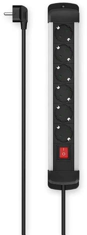Hama Power Strip, 6-Way, Switch, Wall Mounting, 223103