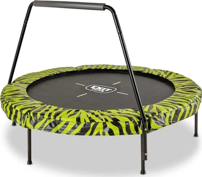EXIT Tiggy Junior trampoline with bar ø140cm - juodas/žalias