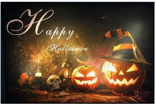 GMBH & CO Billede Happy Halloween med lys
