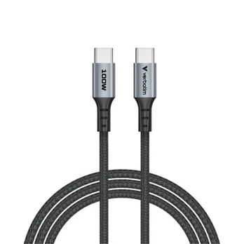Verbatim 31846 Sync & Charge Kabelis USB-C į USB-C 100W 480Mbps 120cm, Pilka/Juoda