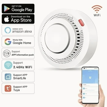 Išmanusis dūmų detektorius Tuya Smart Alarm Wifi