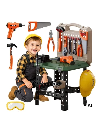 WOOPIE Tool Table for Little Handyman 90 pcs.
