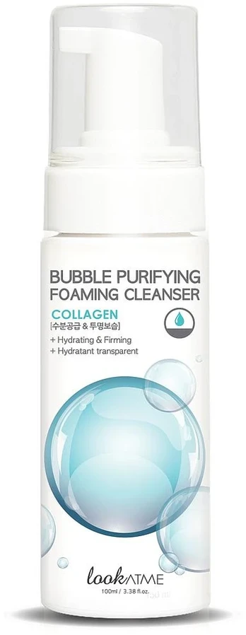 Look At Me, Bubble Purifying, Collagen, Eliminates Impurities, Cleansing Foam, 150 ml