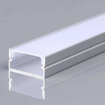 LED paviršinis profilis su dangteliu, sidabro sp., 2m