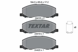Stabdžių trinkelių rinkinys, diskinis stabdys TEXTAR 2441801 kaina