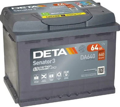 Akumuliatorius Deta Senator 3 DA640 64Ah 640A