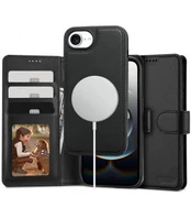 Dėklas TECH-PROTECT WALLET MAGSAFE IPHONE 16E MATTE Juodas