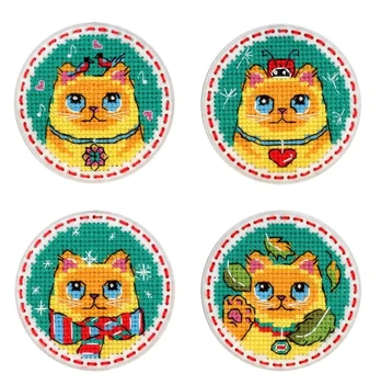 Cross stitch kit "Cats. Badges. Magnets" ST-977