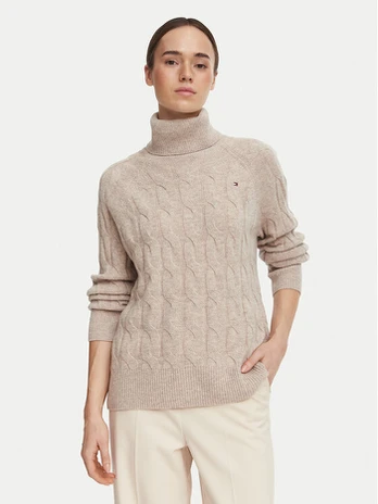Tommy Hilfiger Golfas WW0WW46791 Smėlio Regular Fit