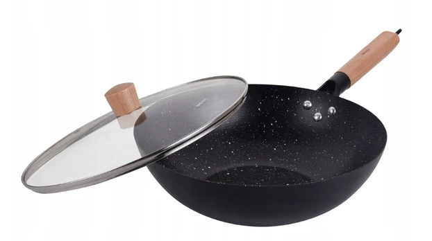 Keptuvė su dangčiu King Hoff Wok KH-1984, 30 cm, anglies plienas