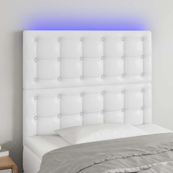 Galvūgalis su LED, baltos spalvos, 90x5x118/128 cm