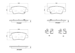 Stabdžių trinkelių rinkinys, diskinis stabdys BREMBO P 30 152 kaina