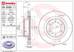 Stabdžių diskas BREMBO 09.E529.11 kaina