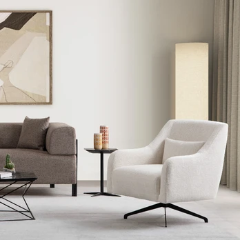 Sparno kėdė, Hanah Home, Gio, balta, 95 x 88 x 80