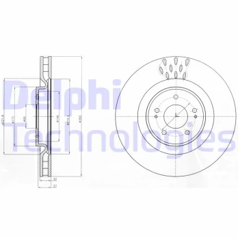 Stabdžių diskas DELPHI BG9072C