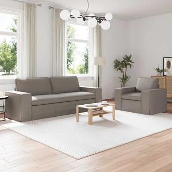 Sofa 2 pcs Taupe Metalas