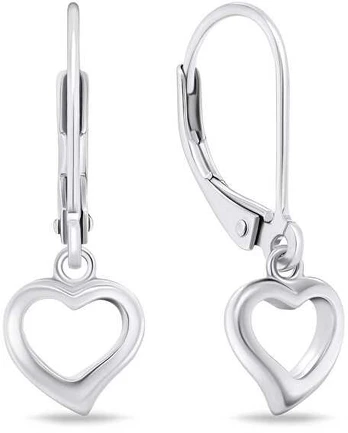 Brilio Silver Romantic sidabrinis earrings Hearts EA729W