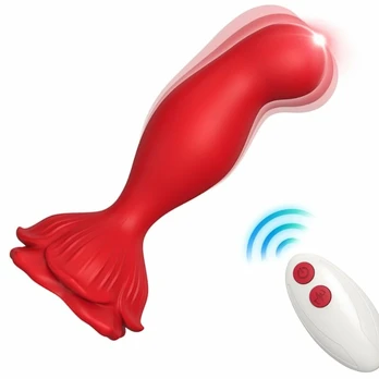 ARMONY Pink Vibrator & Anal Plug Remote Control Red 9 Modes 120mm