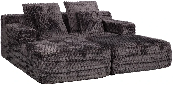Dvivietė sofa-lova „FIZZY“, pilkos spalvos