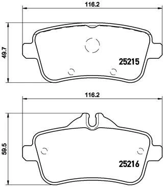 Stabdžių trinkelių rinkinys, diskinis stabdys BREMBO P50099