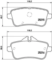 Stabdžių trinkelių rinkinys, diskinis stabdys BREMBO P50099 kaina