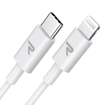 RAMPOW USB C į Lightning laidas -2M baltas
