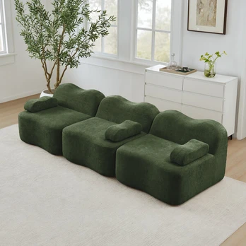 Modulinis be rėmo sofa, 32D putos, gili sėdynė, 3 vietų