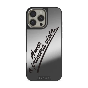 Amor - iPhone 16 Pro Case, Elite Mirror Dark (MagSafe) / Silver