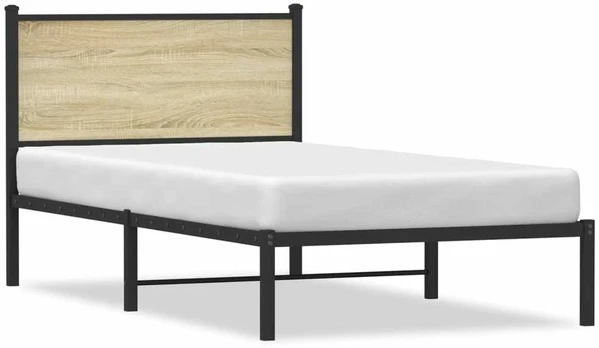 Lovos rėmas su galvūgaliu, ąžuolo, 100x200cm, metalas