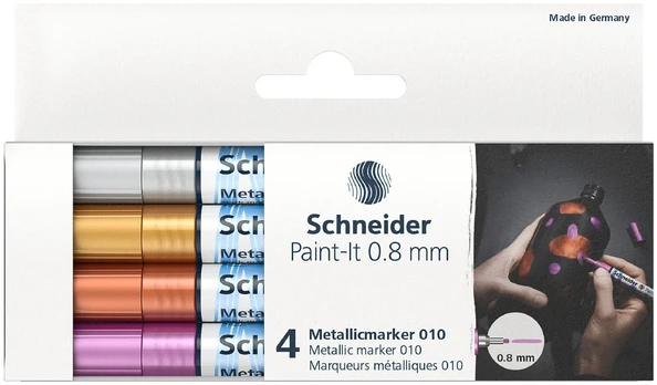Žymekliai Paint-lt 010 0.8mm 4vnt mix bls