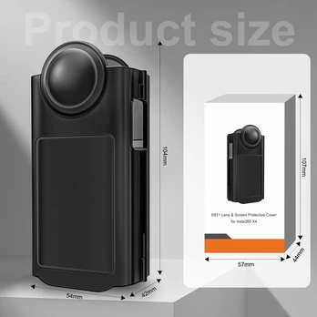 Apsauginis dėklas Insta360 X4, kelioninis dėklas su objektyvo dangteliu
