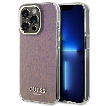 Guess IML Faceted Mirror Disco Iridescent Case for iPhone Apple 15 Pro
