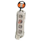 Solight extension lead, 4 sockets, baltas, 1,5m
