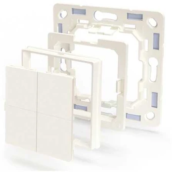 Shelly Plug & Play "BLU Wall" Switch 4 Adapteris Legrand & Shelly Weiß