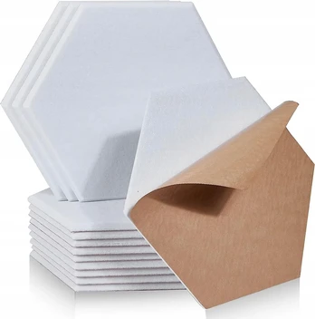 Stiprintuvas Baltos akustinės panelės šešiakampės 12 vnt. 30x26x0,9 cm