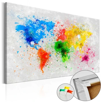 Artgeist Kamštinis paveikslas - Expressionism of the World [Cork Map]