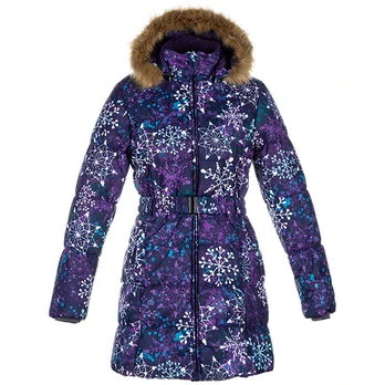 Huppa Mergaičių žieminis paltas YACARANDA, dark lilac pattern, 116
