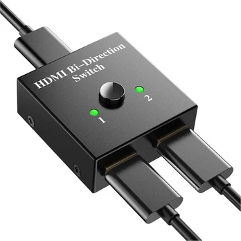 Televizijos imtuvas HDMI perjungiklis 4K, dvikryptis, 2 įvestys, 1 išvestis, 3D/1080P/HD