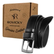 Skórzany pasek męski do garnituru klamra — Rovicky kaina