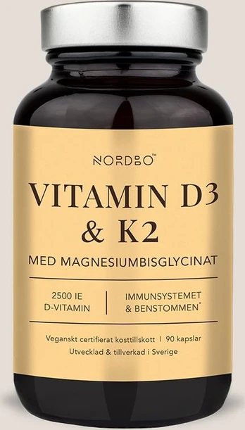 Nordbo - Vegan Vitamin D3 & K2 - 90 capsules