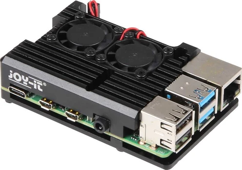 Korpusas mini kompiuteriui Raspberry Pi 4B su radiatoriumi JOY-IT