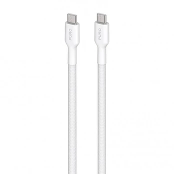 Cable Puro Braided USB-C/USB-C 240W, 2m, White
