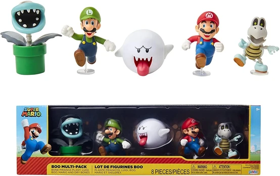 Jakks Pacific Super Mario - Boo - 6cm Figurine 5-pack - Boxset Exclusive (400872)